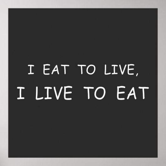 Funny Food Redewendungen Poster (Vorne)