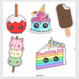Funny food stickers aufkleber