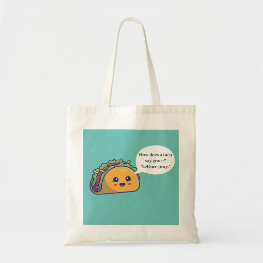 Funny Food Taco Joke Tote Bag Tragetasche (Vorne)