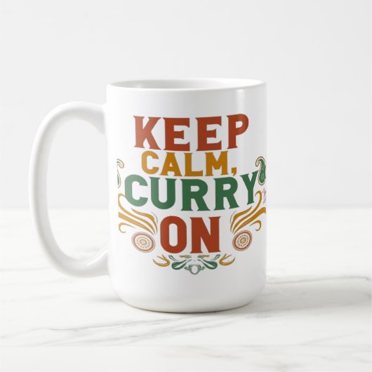 Funny Food Tasse - Behalt Ruhe & Gewürze auf (Links)