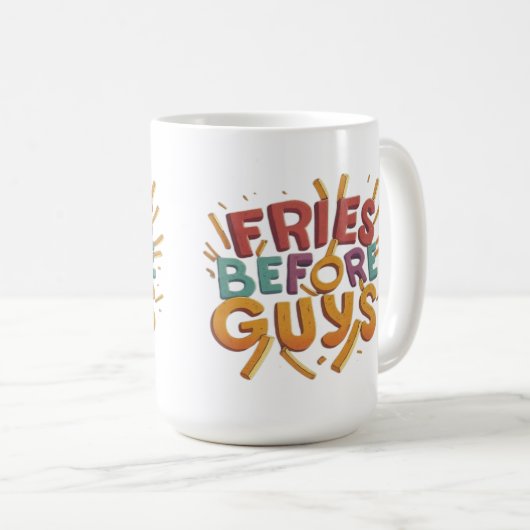 Funny Food Tasse - Fries vor Typ (VorderseiteRechts)
