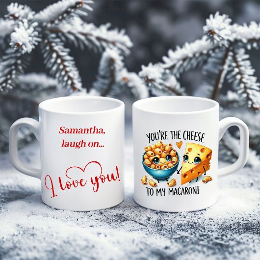 Funny Food Valentine Mug Custom Name Love Gift Kaffeetasse