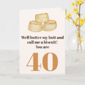 Funny Food Zitat 40. Geburtstagskarte Karte (Gelbe Blume)