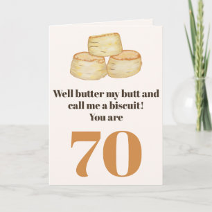 Funny Food Zitat 70. Geburtstagskarte Karte