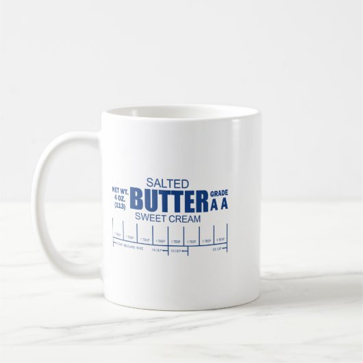 Funny Foodie Baker Baking Salted Butter  Kaffeetasse (Links)