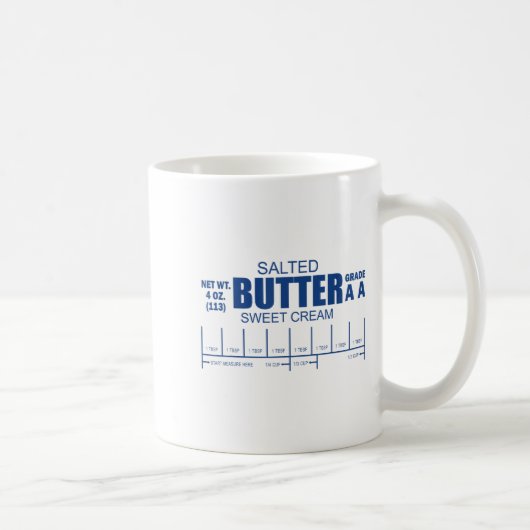 Funny Foodie Baker Baking Salted Butter Kaffeetasse (Rechts)