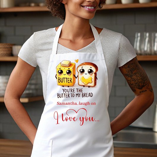 Funny Foods Personalized Best Valentine Gift Apron Schürze
