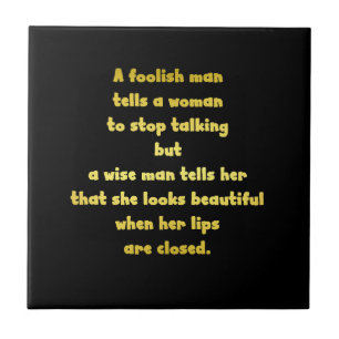 Funny Foolish und Wise Man Joke Fliese