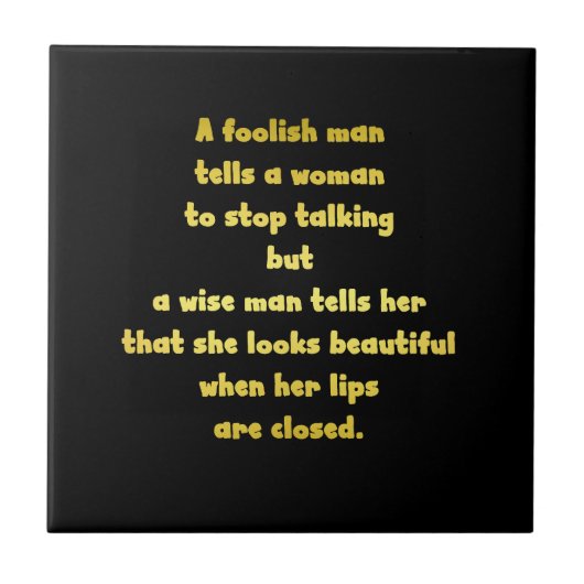 Funny Foolish und Wise Man Joke Fliese (Vorderseite)