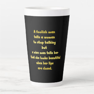 Funny Foolish und Wise Man Joke Milchtasse