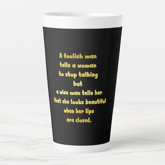 Funny Foolish und Wise Man Joke Milchtasse (Vorderseite)