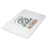 Funny Football Design Badematte (Schrägansicht)