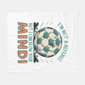 Funny Football Design Fleecedecke (Vorderseite (Horizontal))