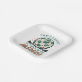 Funny Football Design Pappteller (Gewinkelt)