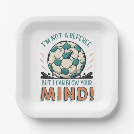 Funny Football Design Pappteller (Vorderseite)