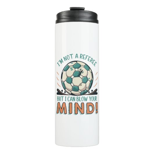 Funny Football Design Thermosbecher (Vorderseite)