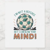 Funny Football Design Weinetikett (Einzelnes Label)