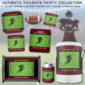 Funny Football Fan Party Beverage Coasters Set Rechteckiger Pappuntersetzer