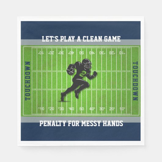 Funny Football Field Penalty Game Day Napkins Serviette (Vorderseite)