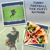 Funny Football Field Penalty Game Day Napkins Serviette
