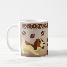 Funny Football Fußball Brown Dog Sports Hund Mama  Kaffeetasse