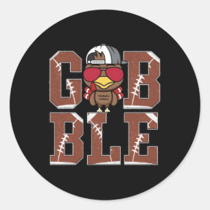 Funny Football Goble Türkei Erntedank Boys Kind Ki Runder Aufkleber