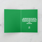 Funny Football Green Son 30. Geburtstag Karte (Innenseite)