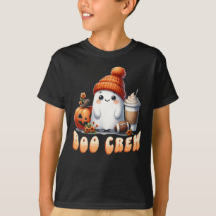 Funny Football Halloween Boo Crew Niedlich Ghost T-Shirt