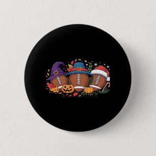 Funny Football Halloween Erntedank Xmas Spooky Button
