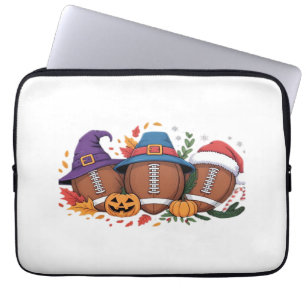 Funny Football Halloween Erntedank Xmas Spooky Laptopschutzhülle