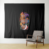 Funny Football Halloween Erntedank Xmas Spooky Wandteppich (Beispiel (Horizontal))