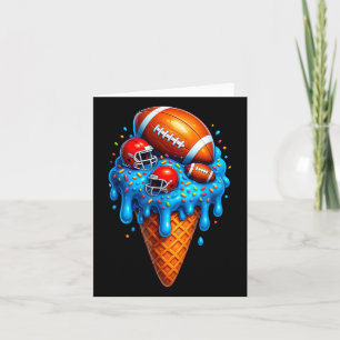 Funny Football Ice Cream Driving Football Player Karte