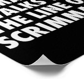 Funny Football Lineman for Men Offensive Poster (Ecke)
