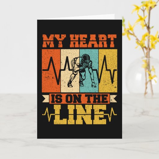 Funny Football Lineman Karte (Gelbe Blume)