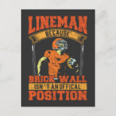 Funny Football Lineman Spaß für Sportsman Postkarte (Vorderseite)