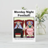 Funny Football Night Party Einladungen (Stehend Vorderseite)
