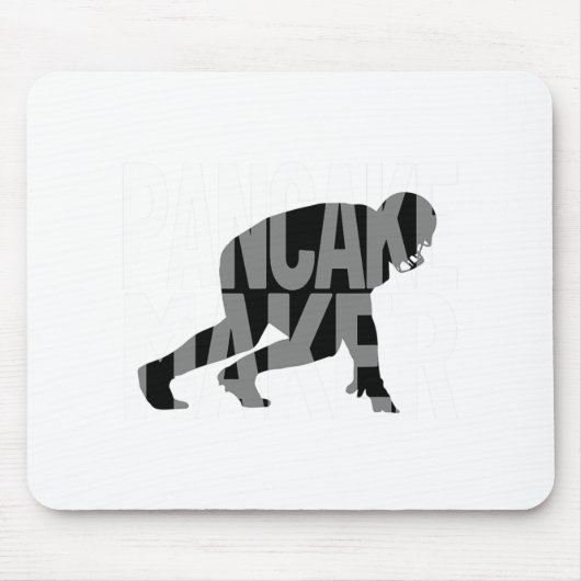 Funny Football Player Meme Lineman Pancake Maker Mousepad (Vorne)