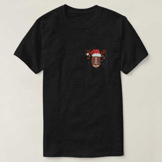Funny Football Rentier Weihnachtsmannmütze Weihnac T-Shirt (Design vorne)