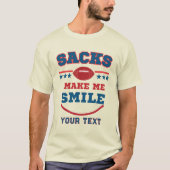 Funny Football Sack Specialist Custom T-Shirt (Vorderseite)