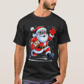 Funny Football Santa 67 Christmas Xmas Holiday Boy T-Shirt (Vorderseite)