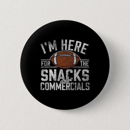 Funny Football Snacks und Werbegeschenke für mich Button (Vorderseite)