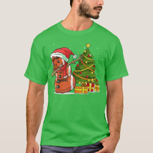 Funny Football Snowman Christmas Pajamas Matching T-Shirt