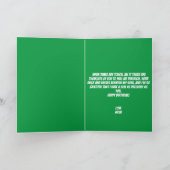 Funny Football Soccer Green Son 30th Birthday Karte (Innenseite)