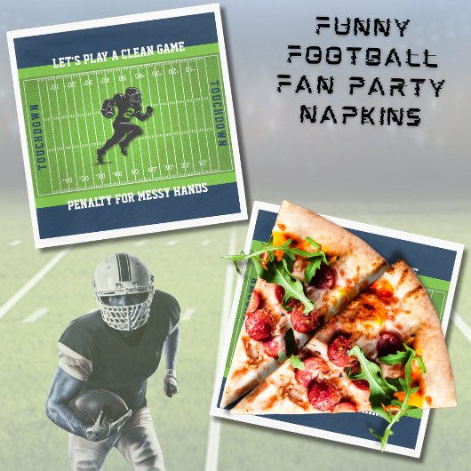 Funny Football Tailgate Game Day Party Napkins Serviette