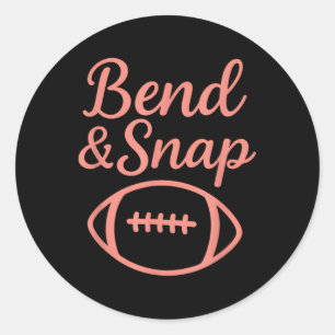 Funny Football Touchdown Season Bend und Snap Foot Runder Aufkleber