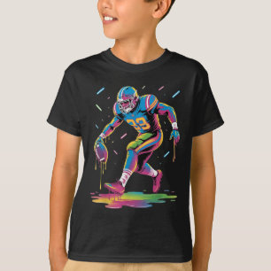 Funny Football Tropfen Boy Kid Jugend Gefärbte Kra T-Shirt