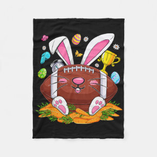Funny Football und Bunny Face Eggs Happy Easter Da Fleecedecke