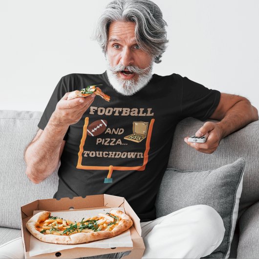 Funny Football und Pizza Shirt