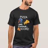 Funny Football und Pizza T-Shirt (Vorderseite)