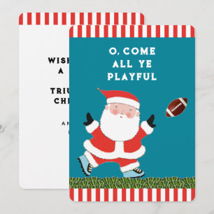 Funny Football Weihnachtskarten Feiertagskarte